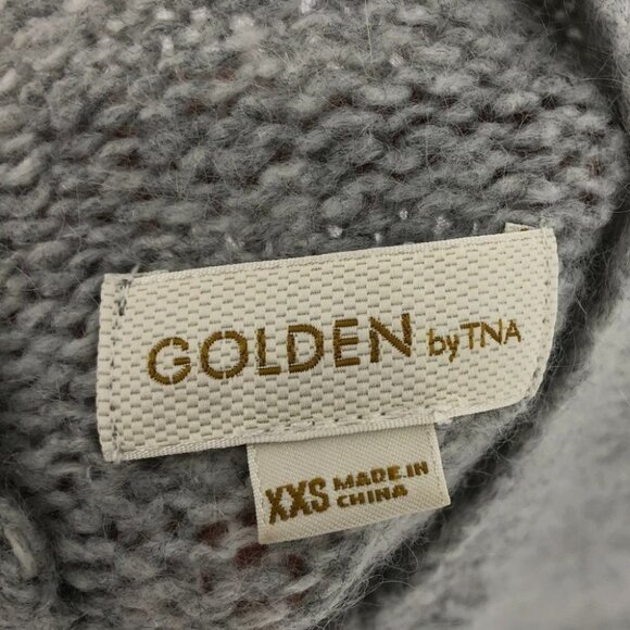 Golden by TNA grey ribbed knit long sleeve knit sweater  XXS - Picture 4 of 15